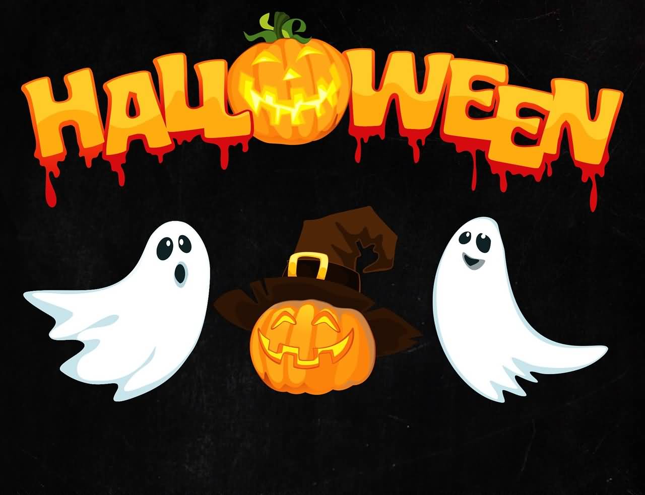 Ghosts Wishing You happy Halloween