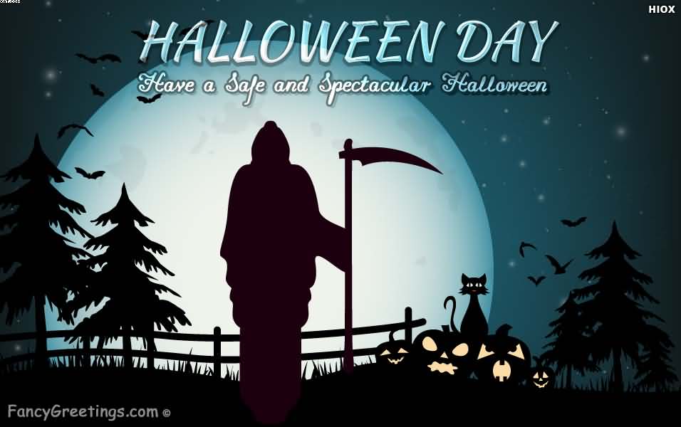 Halloween Day Have A Safe And Spectacular Halloween ghost silhouette picture
