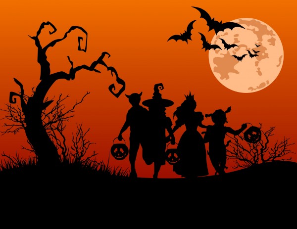 Halloween celebration party in moon light image