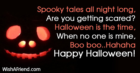 Halloween is the time when no one is mine Boo boo hahaha Happy Halloween funny picture