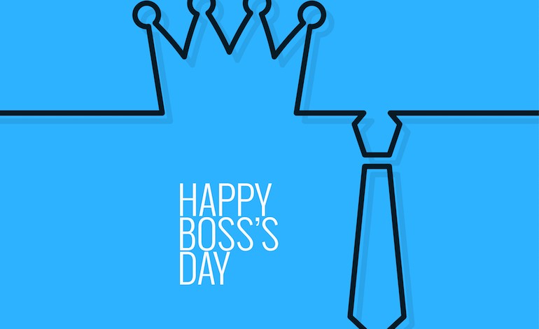 Happy Boss’s Day Crown And Tie Illustratioin