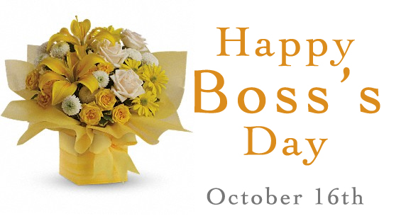 Happy Boss's Day October 16th Flowers Bouquet