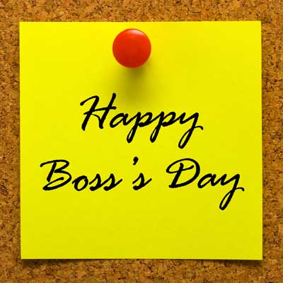 Happy Boss's Day Yellow Sticky Note