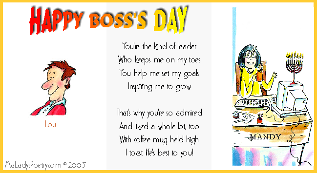 Happy Boss’s Day You’re The Kind Of teacher Who Keeps Me On My Toes You Help Me Set My Goals Inspiring Me To Grow