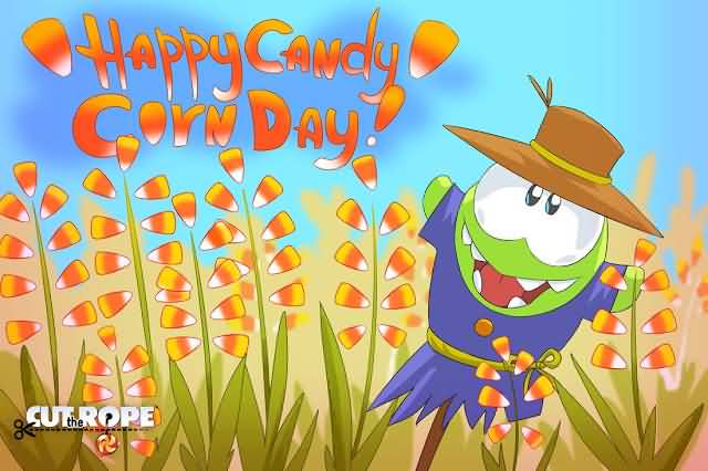 Happy Candy Corn Day Scarecrow Pictre