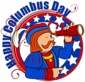 Happy Columbus Day Columbus With Binocular