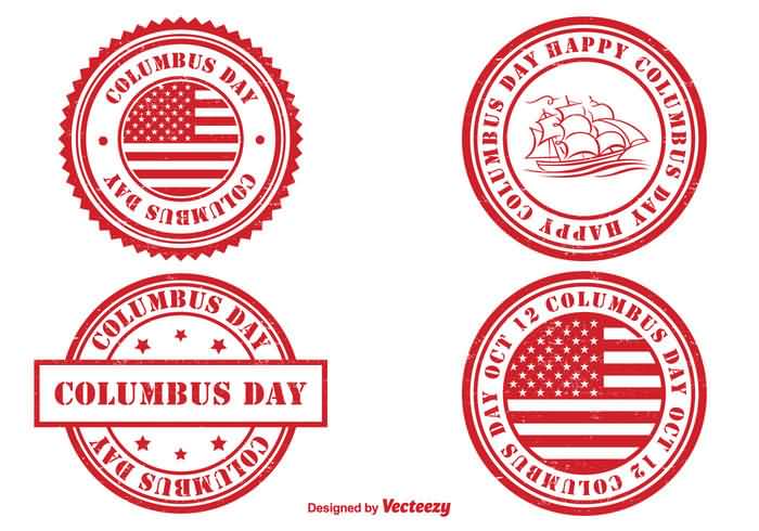Happy Columbus Day Stamp Set