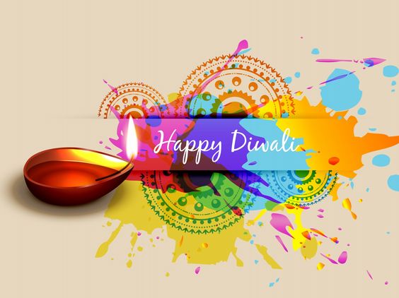 Happy Diwali Colorful Rangoli And diya Picture