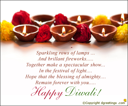 Happy Diwali Diyas Greeting Card