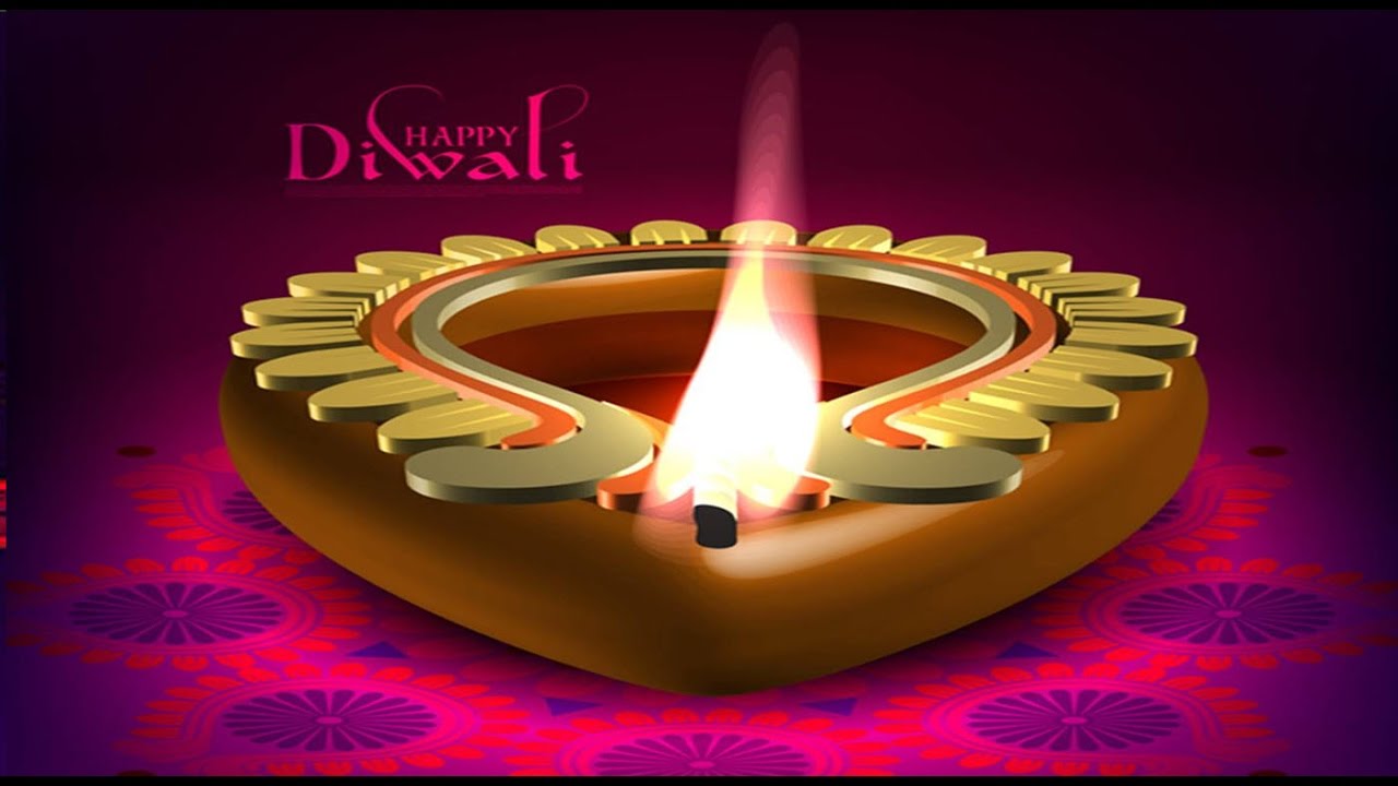 Happy Diwali Heart Shaped Candle Picture