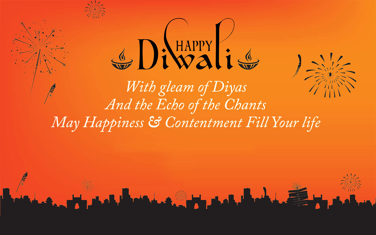 Happy Diwali With Gleam of Diyas And The Echo Of The Chants