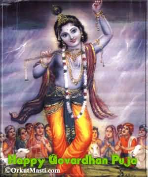 Happy Govardhan puja lovely God krishan image