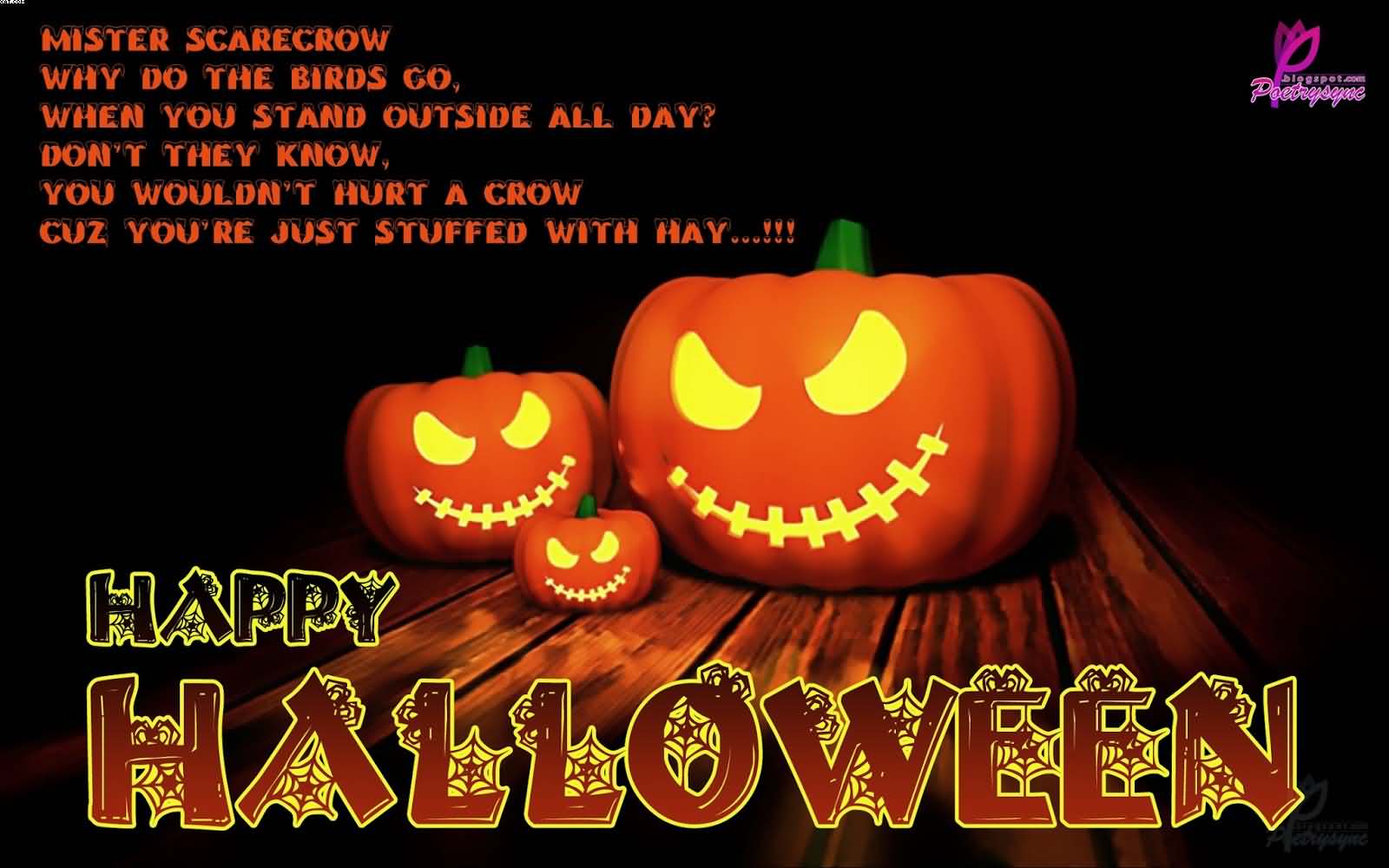 Happy Halloween scary pumpkins image