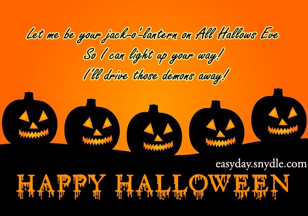 Happy Halloween dark pumpkins card