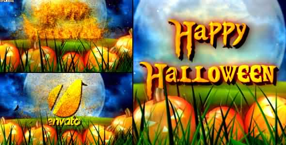 Happy Halloween pumpkin card picture
