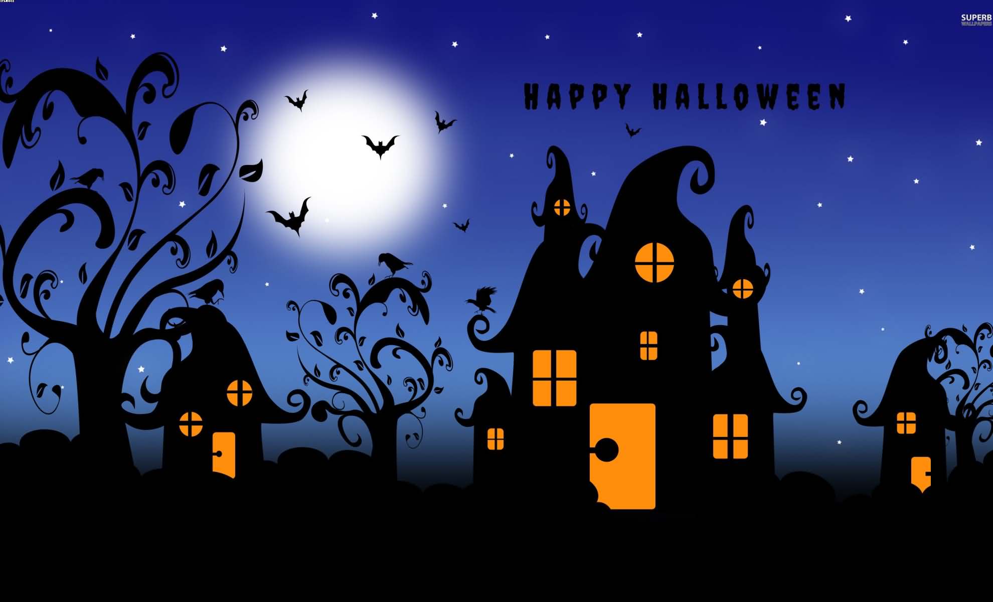 Happy Halloween scary night wallpaper