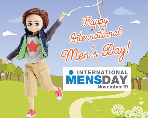Happy International Men’s Day cute boy doll image