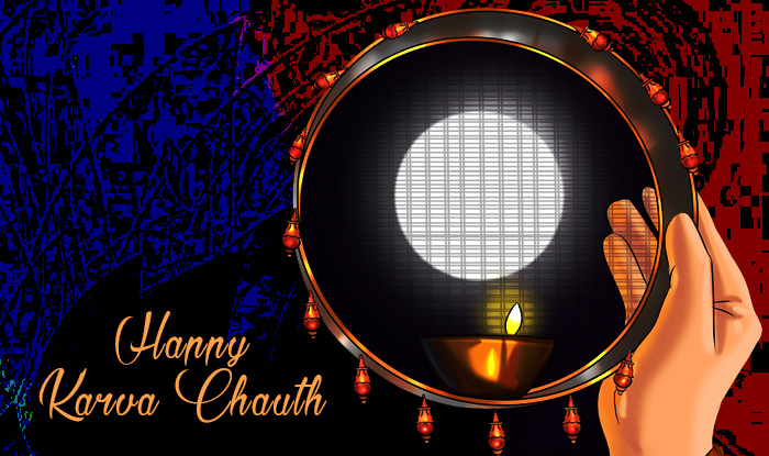 Happy Karva Chauth Seeing Moon During Karwa Chauth