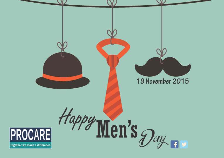 Happy Mens day 19 November Hat, Tie And Mustache Illustration