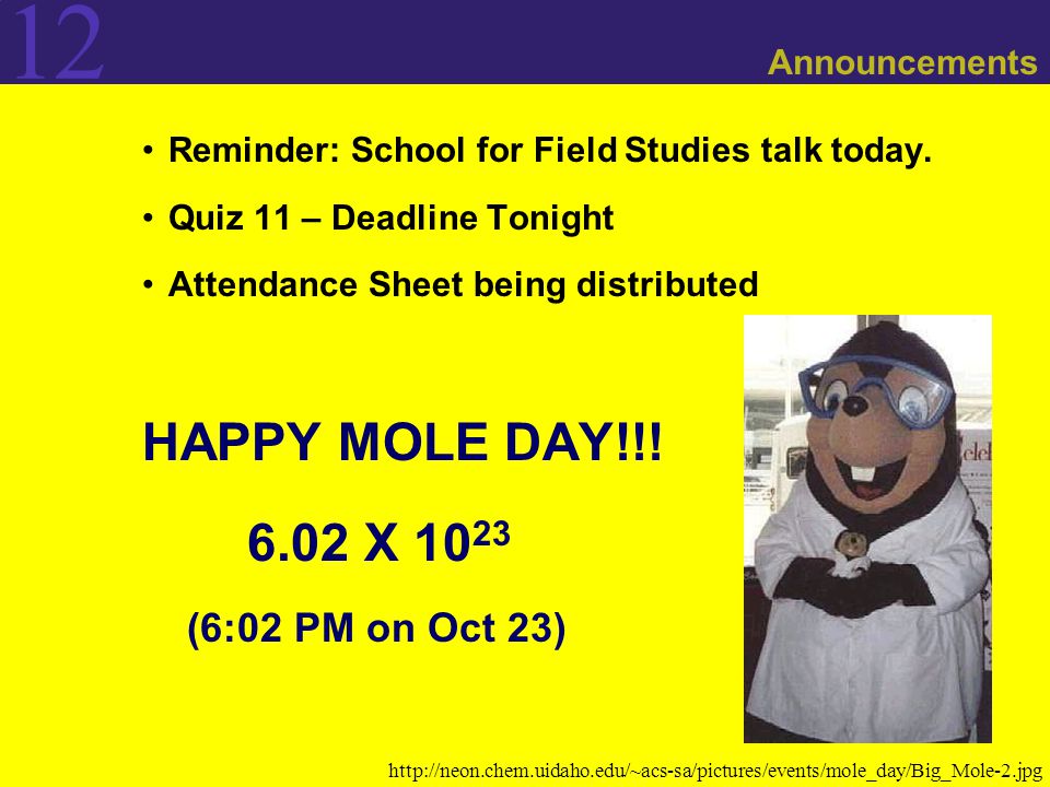 Happy Mole Day 6 02pm On October 23