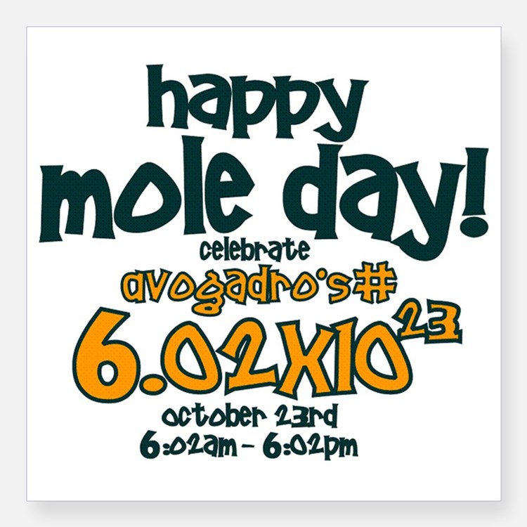 Happy Mole Day Celebrate Avogadro's