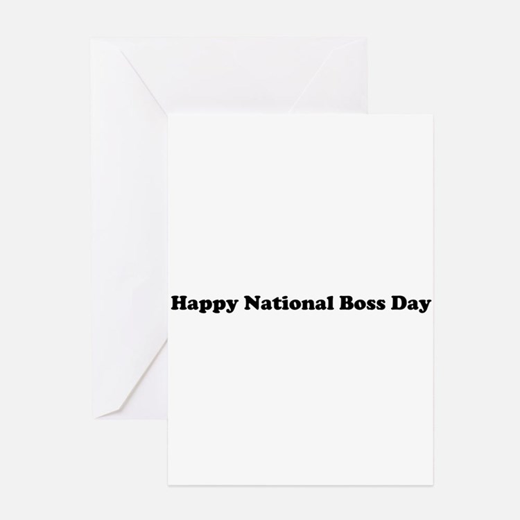 Happy National Boss Day White Greeting Card