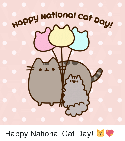 Happy National Cat Day Cats With Candies Card