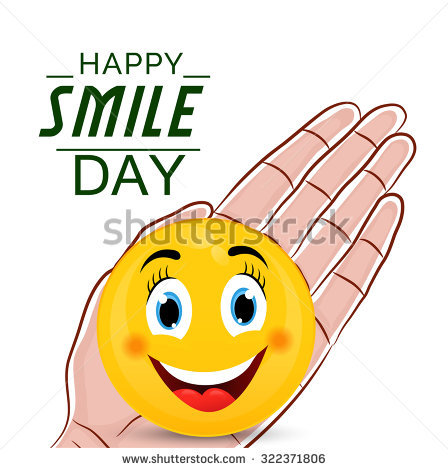 Happy Smile Day Smiley On Hand Illustration