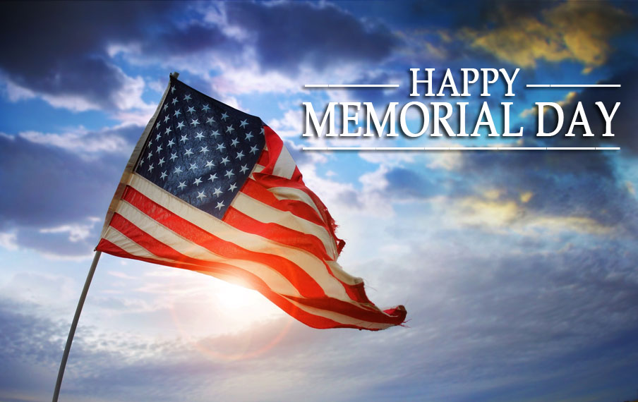 Happy Veterans Day Happy Memorial Day waving flag image