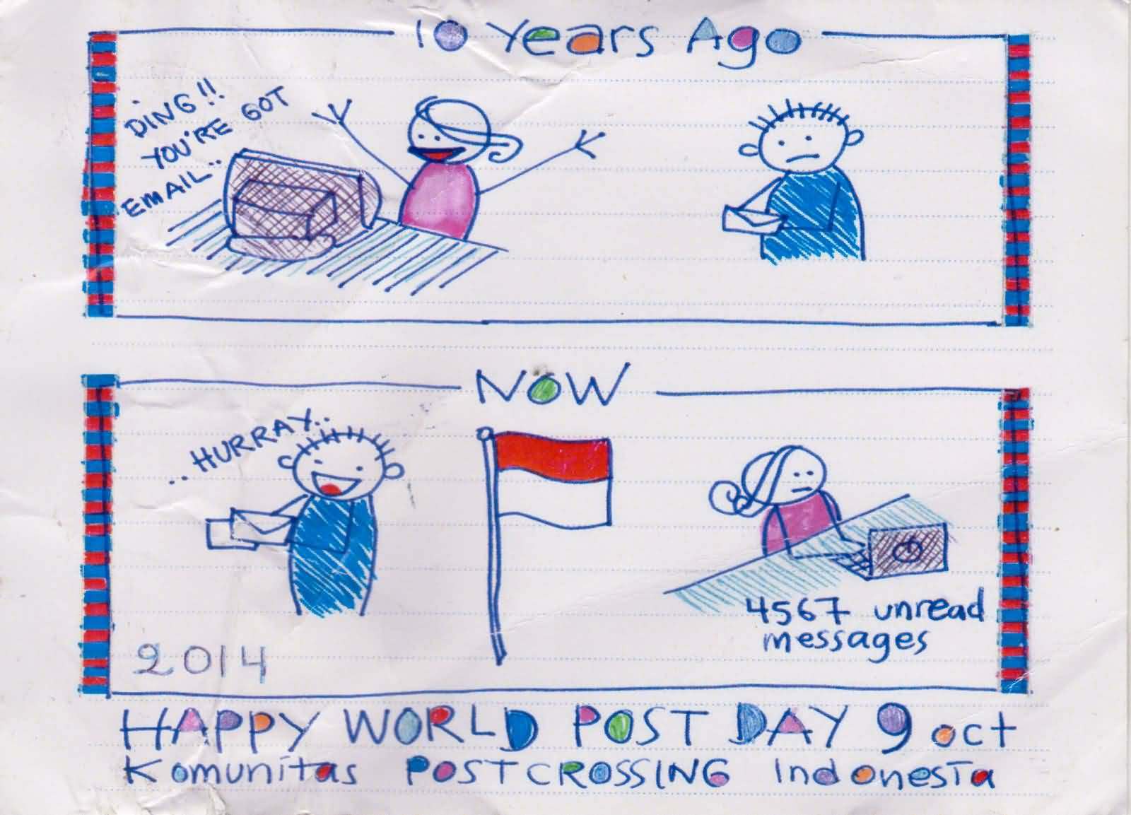 Happy World Post Day 9 October Drawing