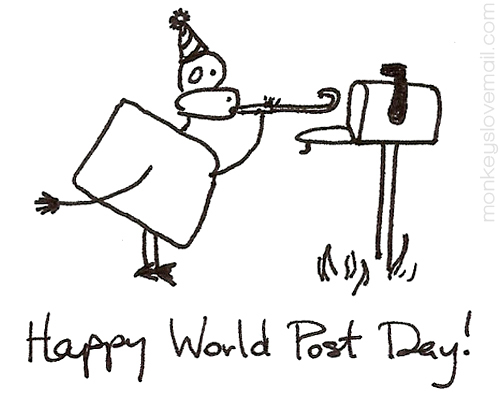Happy World Post Day Cartoon