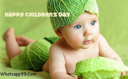 Happy children’s day baby wearing cabbage dress picture