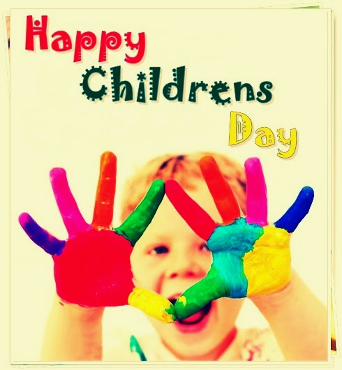 Happy children’s day kids with colorful hands