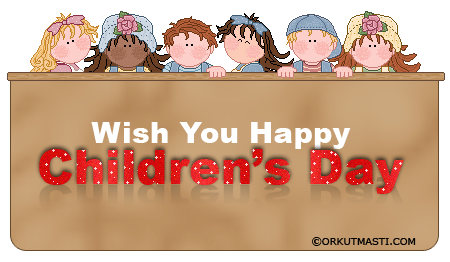 Happy children’s day lovely glittering graphic