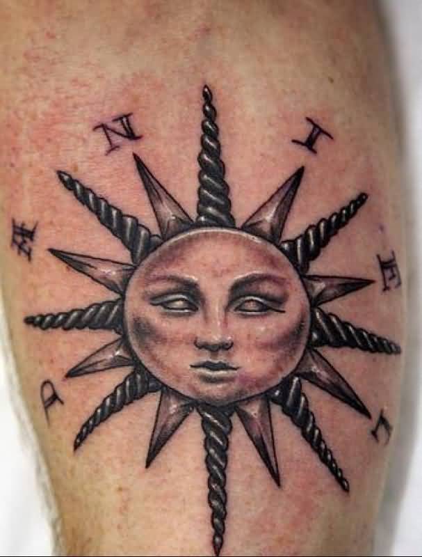 Hawaiian Sun Tattoo Design idea