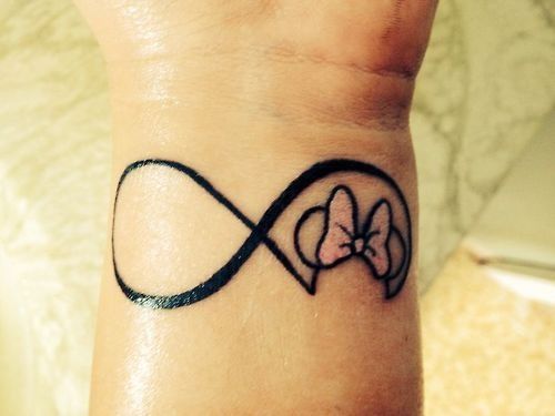 Infinity Bow Tattoo On Wrist