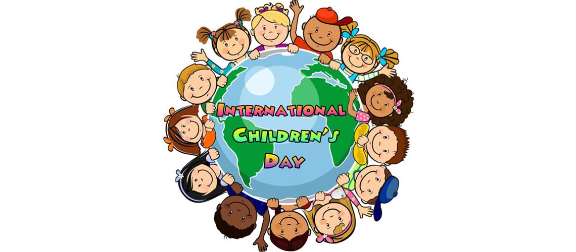 International Childrens’ Day Kids Around Earth Globe