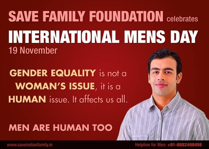 International Men’s Day Men are human too image