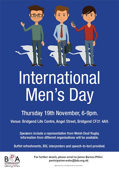 International Men’s Day celebration party invitation card