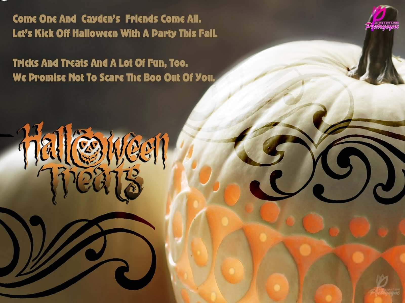 Lets kick off Halloween with a party this fall Halloween Treats wallpaper