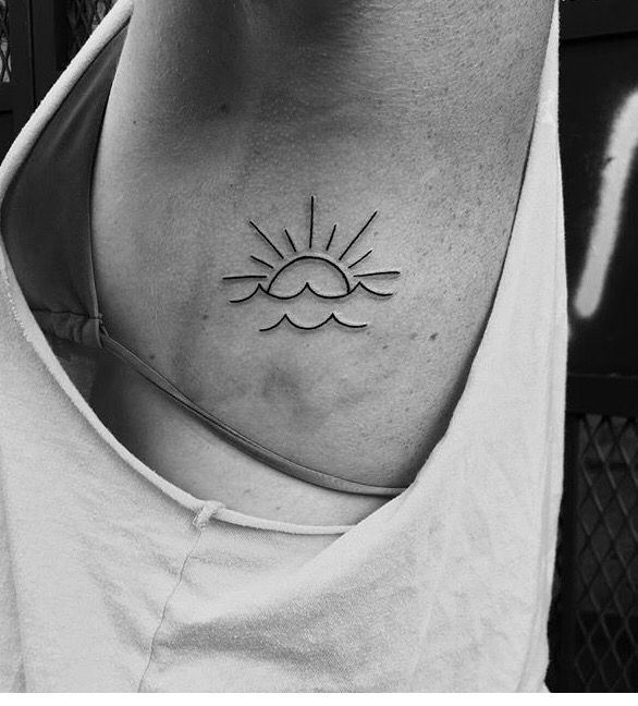 Little Sun Tattoo Under Arm
