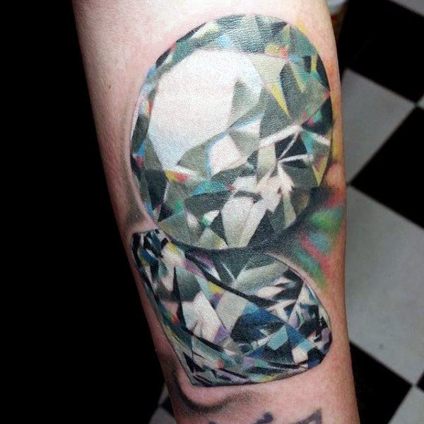 Lustrous Diamond Tattoo On Arm