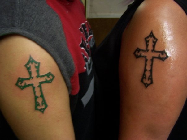 Matching Cross Tattoo