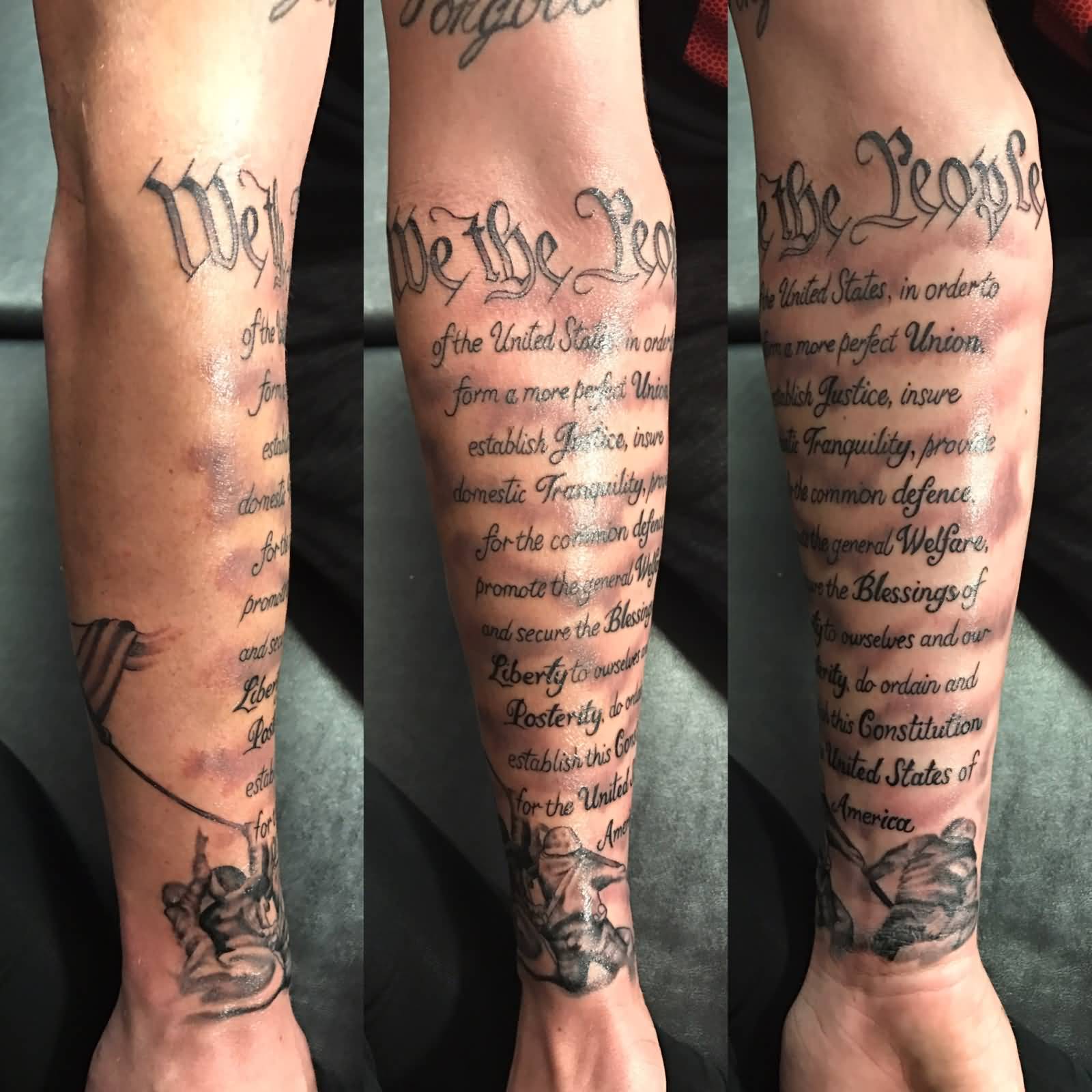 Military Quote Tattoo On Arm