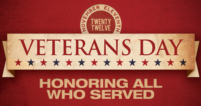November 11th Veterans Day honoring all who served