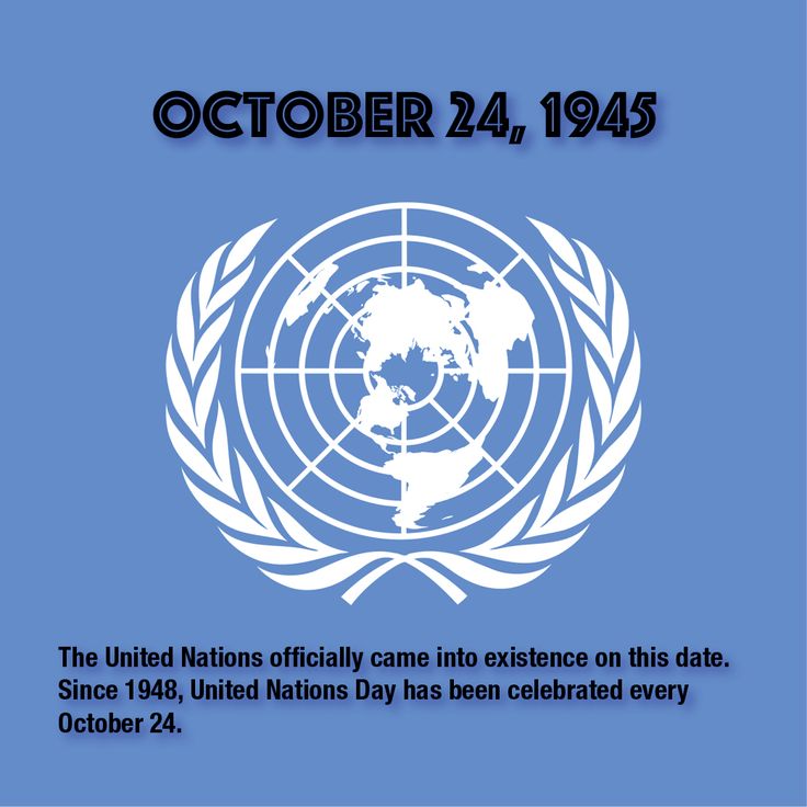 October 24, 1945 The United Nations Officially Came Into Existence On This Date