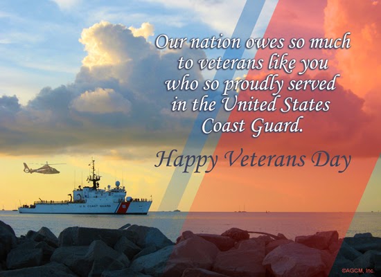 Our nation owes so much to veterans like you who so proudly served in the US coast Guard Happy Veterans Day