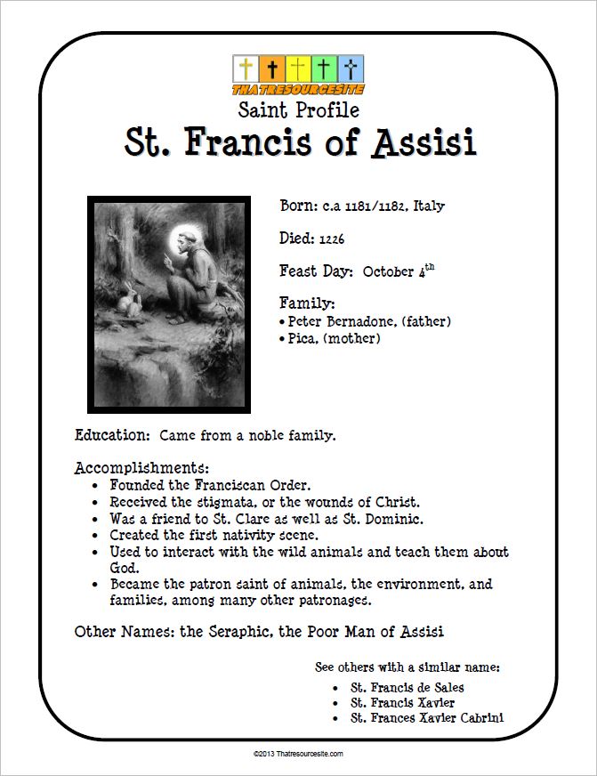 Profile Of Saint Francis of Assisi On Feast Day