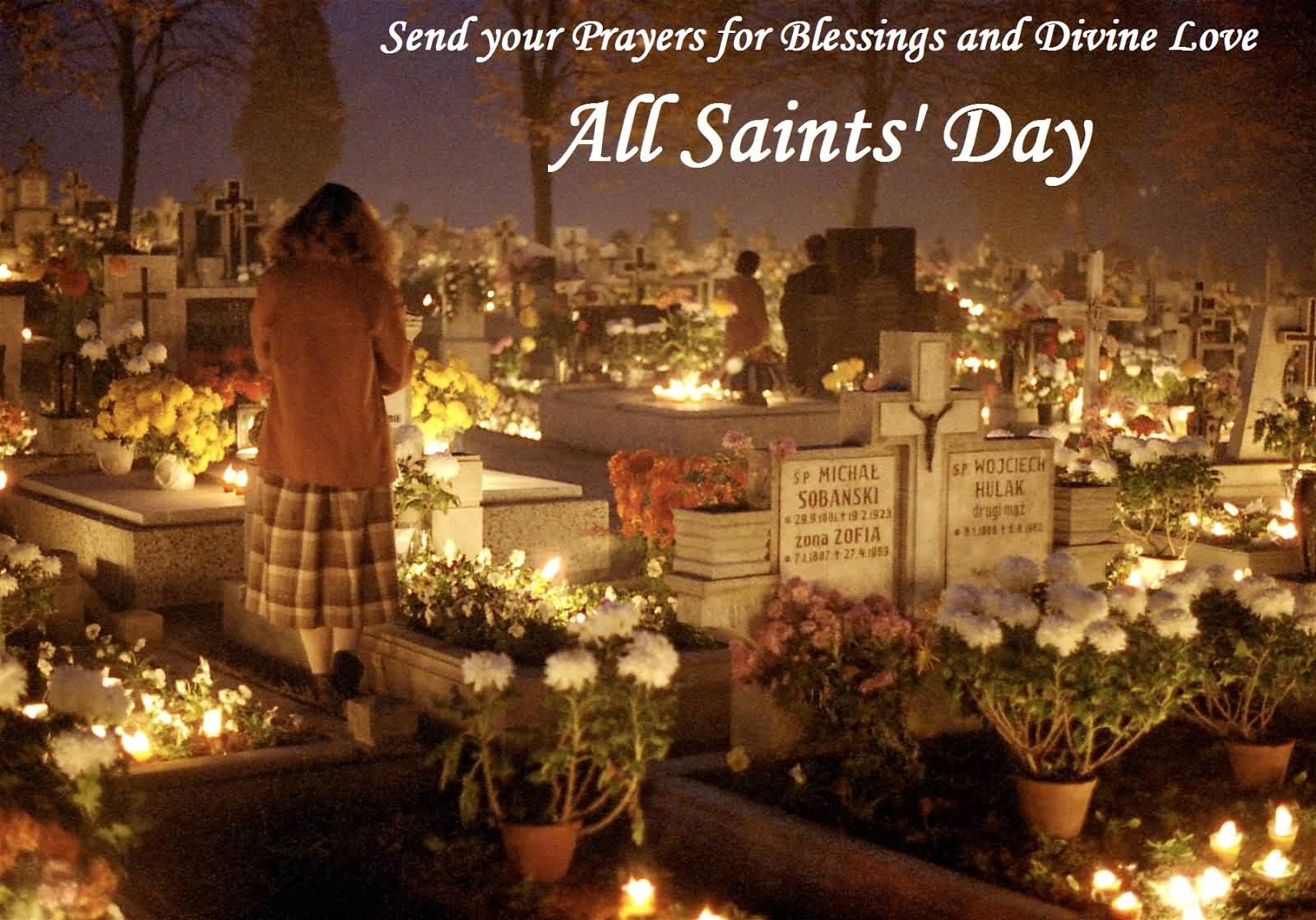 Send your prayers for blessings and divine love All Saints Day wallpaper