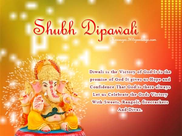 Shubh Dipawali Greetings And Blessings Of Lord Ganesha